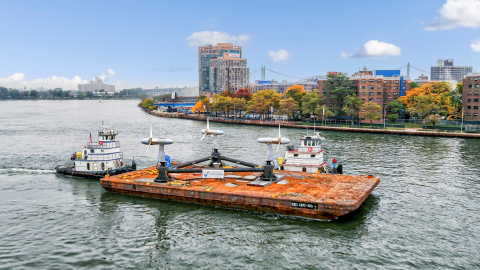 Verdant launch on the NYC East River.