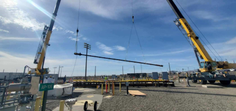 The Hanford Site took an important step closer to treating tank waste, as tank operations contractor Washington River Protection Solutions workers install a pump into an underground waste storage tank. 