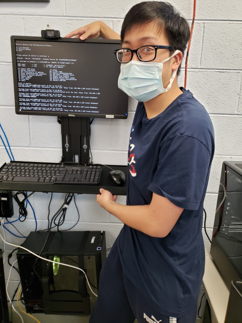 Kien Nguyen, a student at Bearden High School in Knoxville, Tennessee, was the lead student on a project funded by a grant UCOR awarded last year to teach students about cybersecurity firewalls. The school won multiple UCOR grants this year.