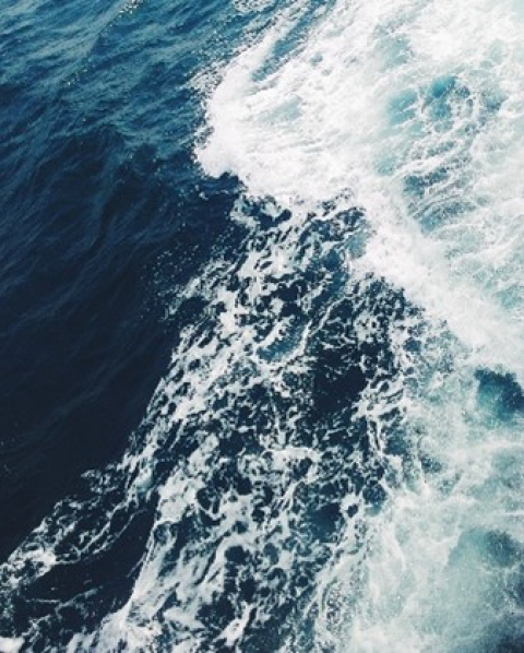 Image of a wave in the ocean.