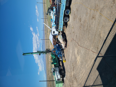 Equipment awaits an EM Idaho National Laboratory Site crew for use in drilling a new well for groundwater treatment at the Test Area North.