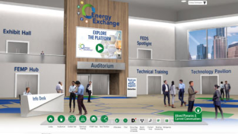 Screenshot of the Energy Exchange 2021's virtual platform.