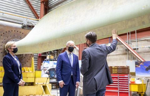 President Biden and the Secretary of Energy tour the National Renewable Energy Laboratory.