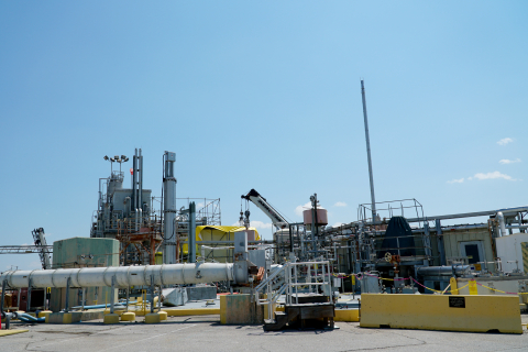 Crews with Savannah River Remediation recently completed modifications to convert Tank 42 into the third blend tank for Salt Waste Processing Facility feed. Pictured is the site of Tank 42.