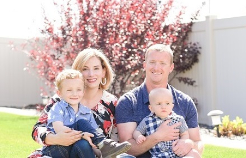 Bree Smith and her husband, Greg, pictured, are former Air Force pilots who now support Hanford cleanup projects as engineers for Washington River Protection Solutions.