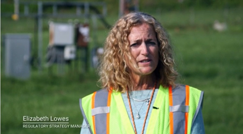 Elizabeth Lowes, a regulatory strategy manager with CH2M HILL BWXT West Valley, is shown discussing environmental monitoring for the planned Main Plant Process Building demolition at EM’s West Valley Demonstration Project in a new video. “We will be carefully monitoring the environment, and that includes groundwater, surface water, and air, and we also sample flora and fauna in the near-site area,” Lowes says in the video.