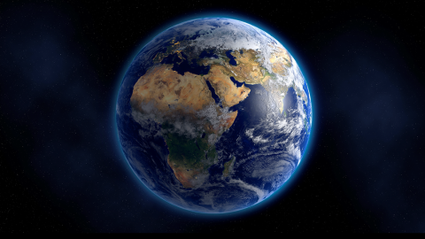 View of earth from space