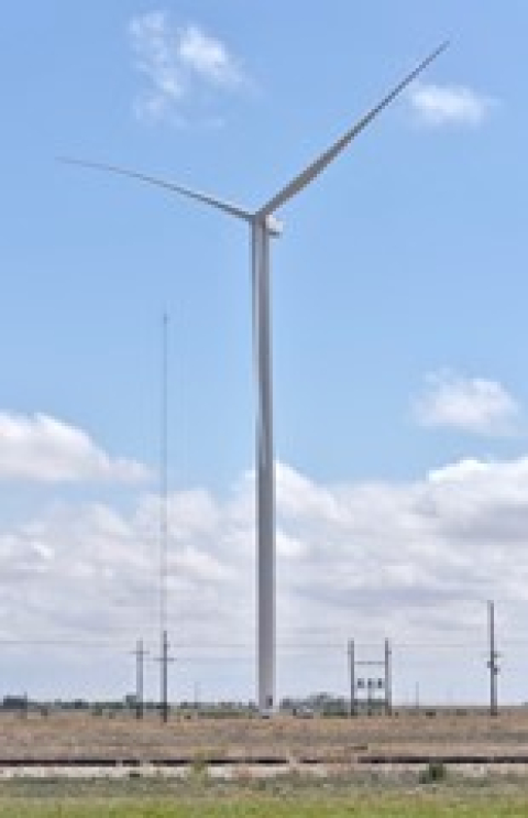 Land-Based wind turbine farm.