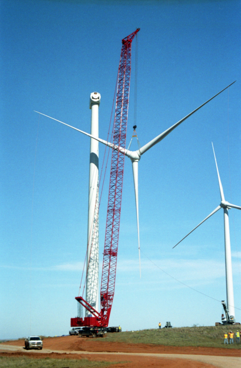 Turbine under construction.