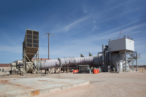 A view of the Waste Isolation Pilot Plant 700-C ventilation fan, which has successfully undergone an initial short-duration test as a first step toward restarting the system.