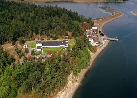 Aerial photo of the Marine Sciences Laboratory at the Pacific Northwest National Laboratory.