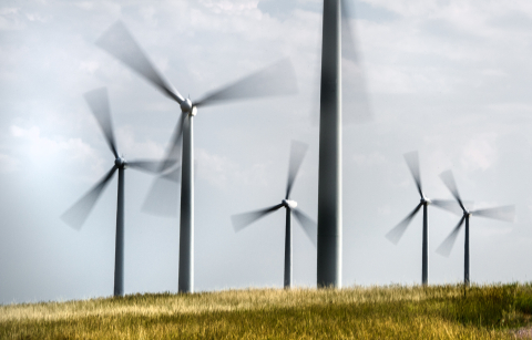 Land-Based wind turbine farm.