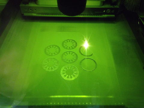 3D printed near net-shape Fe3Si stators.