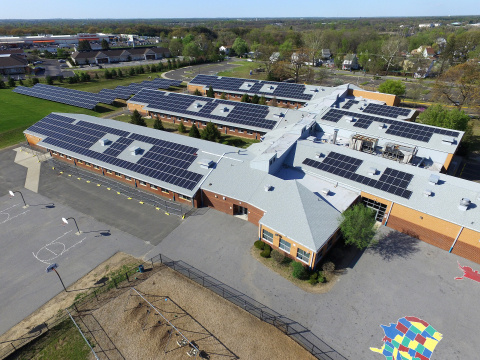 solar panels on a school