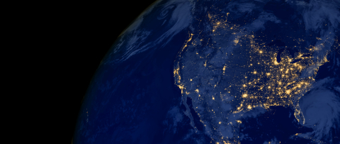 earth at night