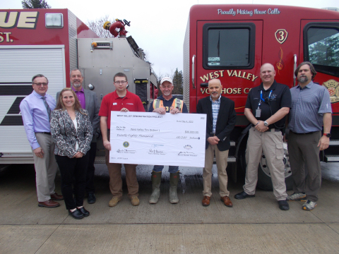 West Valley Demonstration Project (WVDP) representatives recently presented checks to three local emergency services organizations for providing services to the WVDP site. 