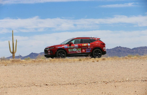 Vehicle in the desert.