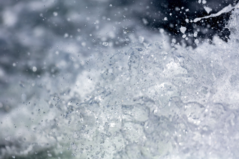Close view of water splashing.