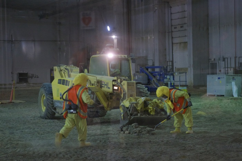 Removal of asphalt from the Transuranic Storage Area-Retrieval Enclosure at DOE’s Idaho National Laboratory Site is a crucial step toward eventual closure of the entire building.
