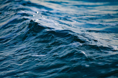 Close up view of water waves.