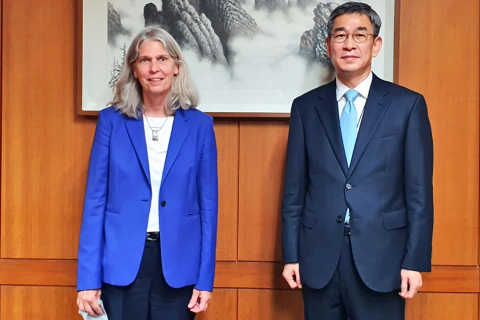 NNSA Administrator Jill Hruby and Sang Wook Ham, the South Korea Deputy Minister for Multilateral and Global Affairs