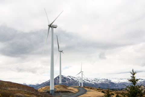 Land-Based wind turbine farm.