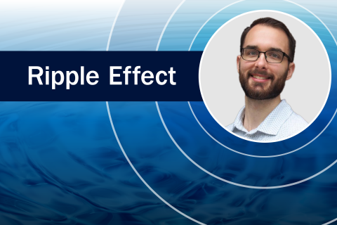 A person in a circle surrounded by ripples and the text "Ripple Effect"