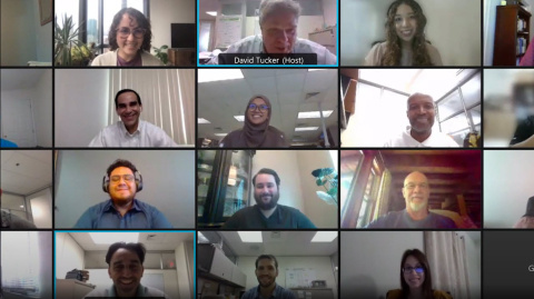 Screenshot of Zoom call participants