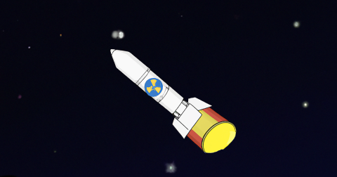 nuclear rocket in space