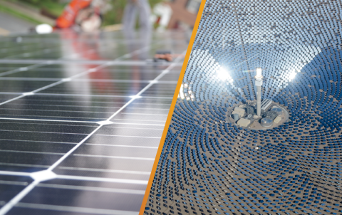 Photo showing CSP and PV technologies