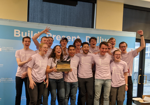 Kansas State University claimed first place in the 2023 Collegiate Wind Competition