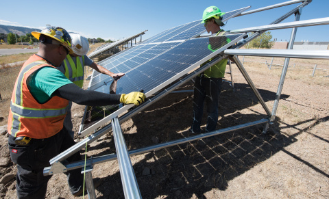 works working on solar panels