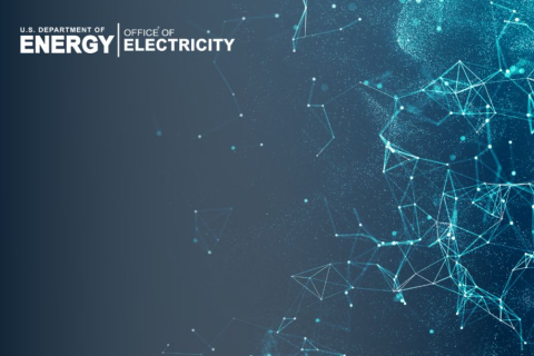 A graphic of nodes connecting on a dark background