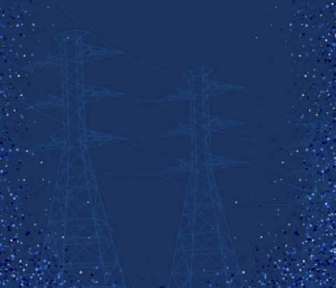 Transmission line and confetti. 