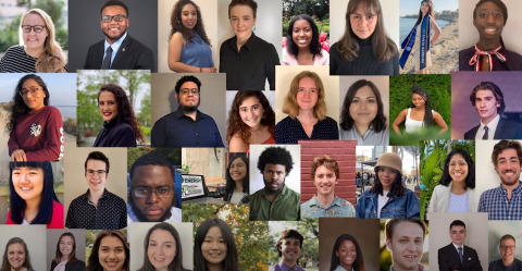 Collage of student intern headshots