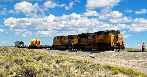 The Atlas railcar designed for transporting spent nuclear fuel conducts its final test voyage.