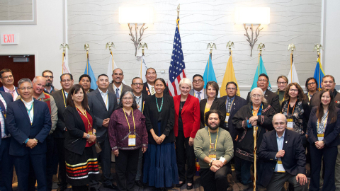 A group photo with Tribal leaders at the White House summit.
