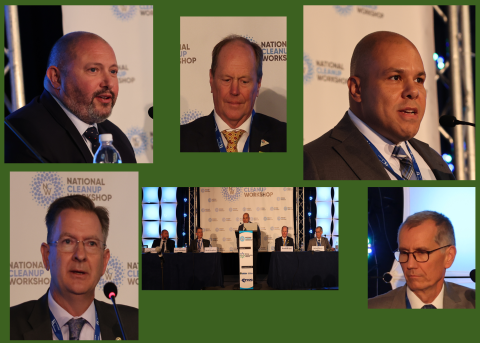 Collage of speakers from panel