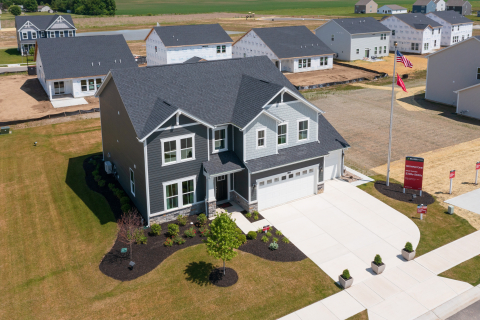 Beazer Homes built this 2,829-square-foot production home in New Whiteland, Indiana, to the high performance criteria of the U.S. Department of Energy’s Zero Energy Ready Home (ZERH) program.