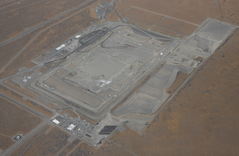 Aerial shot of a large factory