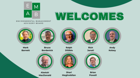 Graphic that welcomes new EMAB members
