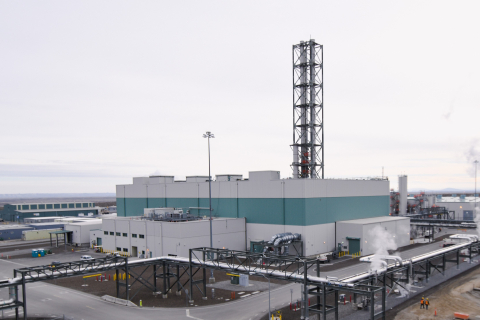 A large waste treatment building