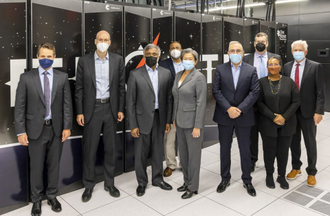 Dr. Berhe visits the Frontier supercomputer at Oak Ridge National Laboratory. 