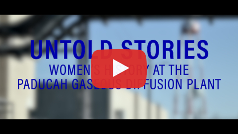 YouTube play button over a cover titled "Untold Stories"