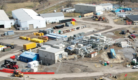 Aerial view of the West Valley Demonstration Project site
