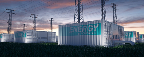 Energy storage units under powerlines