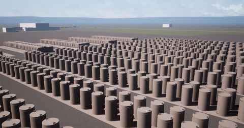 Computer rendering of a potential consolidated interim storage facility design.