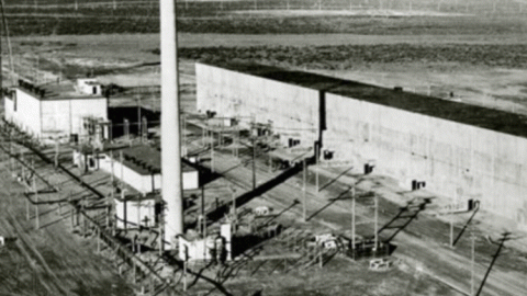 Slideshow of old photos from the Hanford T plant facility building 