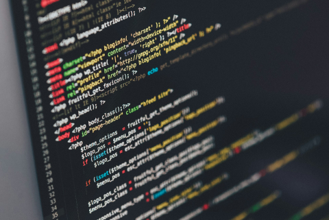 Code displayed on a computer monitor