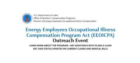 Energy Employees Occupational Illness Compensation Program Act (EEOICPA) Outreach Event banner